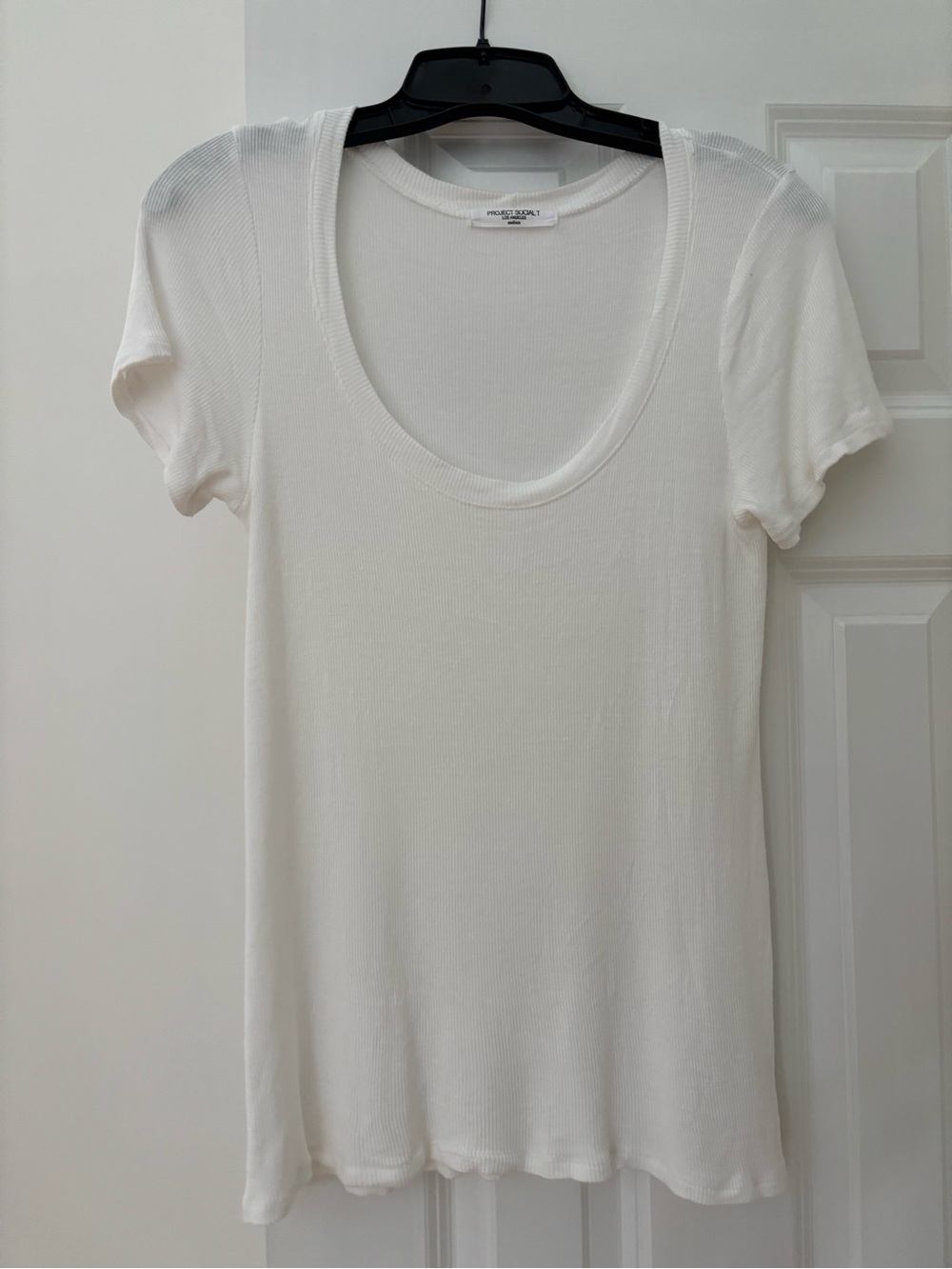 Project social T scoop Scoop Neck light Ribbed Short Sleeve Tee